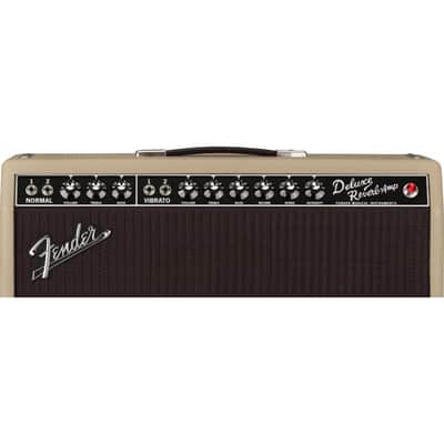 Fender Tone Master Deluxe Reverb 1x12" 22 Watt Solid State Guitar Combo Amplifier - Blonde image 3