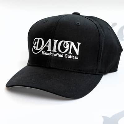 Daion L/XL Black Baseball Cap with Embroidered Logo Front and Back image 1