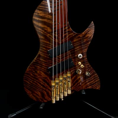 Bezard Guitars Famine 5 String Fretless, Custom Shop, Single Cut Boutique Bass image 3