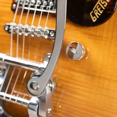 Gretsch G6134TFM-NH Nigel Hendroff Signature Penguin Electric Guitar - Amber Flame with Hardshell Case - Used image 17