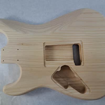 Unfinished Ash Hxx guitar body - for Fender Strat Stratocaster neck Floyd Rose J2420 image 4