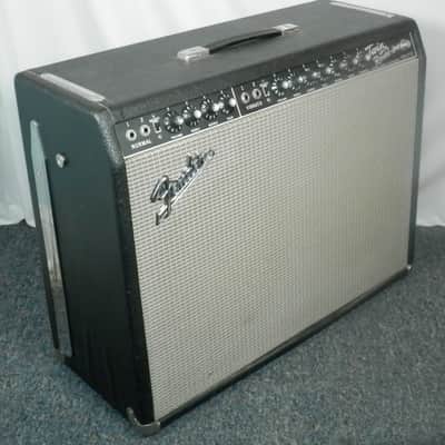 Fender Twin Reverb Amp Black Panel Guitar Tube Combo with cover + footswitch vintage 1966 image 14