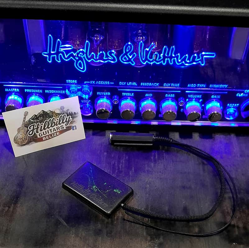 Hillbilly Guitars Black Ultra Thin Surface Mount Humbucker Pickup, Resonator, Acoustic image 1