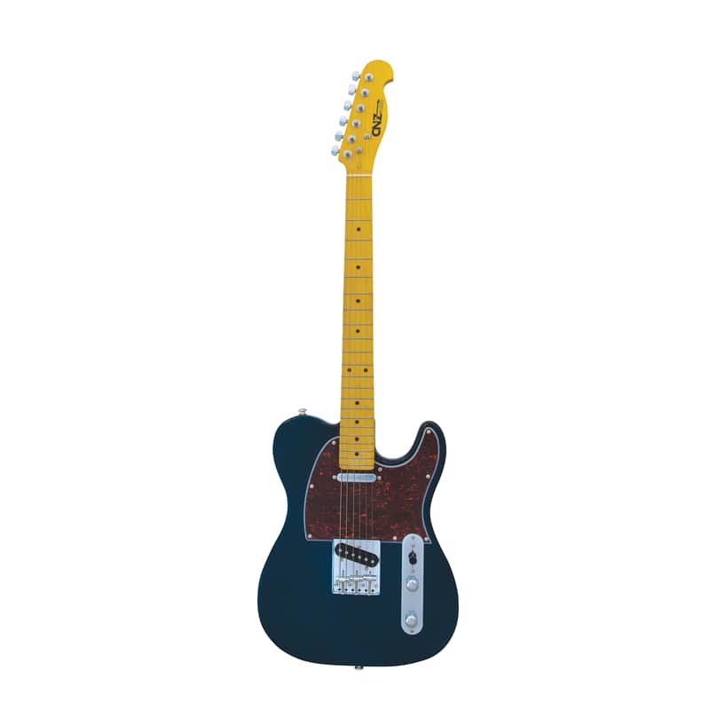 CNZ Audio TL Electric Guitar - Maple Fingerboard & Neck, Transparent Midnight Blue image 1