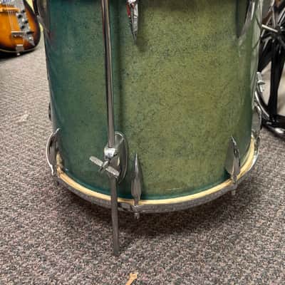 Vintage 14.5” x 16” Sonor Floor Tom 1960’s - Sparkling Turquoise image 10