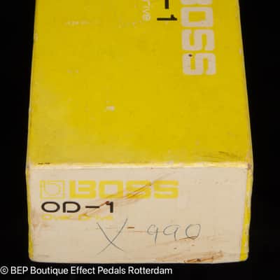Boss OD-1 Overdrive 1980 Japan s/n 9900 Silver Screw Long Dash with JRC4558D op amp image 14