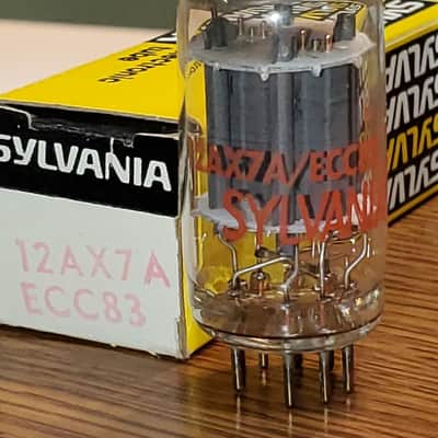 12AX7A Sylvania 17mm Plate/Halo Getter MaxiPreamp2/TV7 Tested (1) tube lot image 1