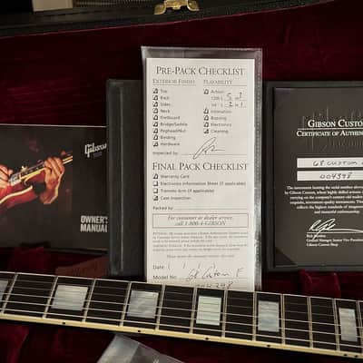 Gibson Custom Shop Les Paul 1968 Custom Fire Tiger Aus Erstbesitz, Flamed Top, nur 4,24kg, div. Upgrades! 2010 - Red Fire Tiger Flame image 2