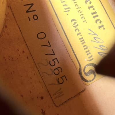 Immagine 1996 Erich Werner 4/4 Violin – Bubenreuth Germany 1996 Erich Werner 4/4 Violin – Bubenreuth Germany – Bow & Fitted Case 1996 - Warm Amber Varnish - 12
