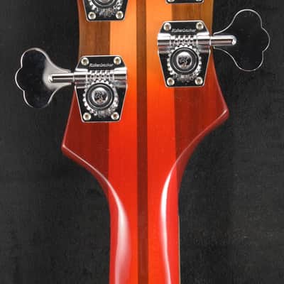 Mint Rickenbacker 4005V Vintage Reissue Semi-Hollow Bass Guitar Fireglo image 9