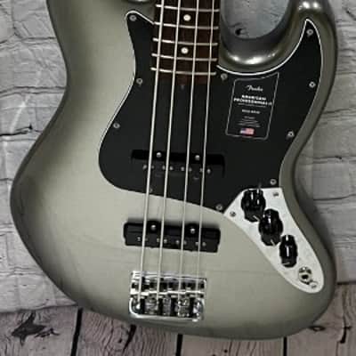 Fender American Professional II 4-String Jazz Bass, Mercury with Case 9.0 lbs image 1
