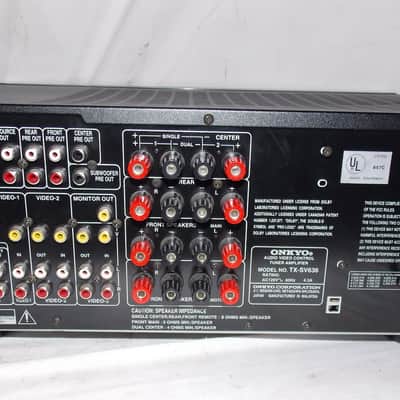 Onkyo TX-SV636 receiver with phono input bass treble balance controls image 4