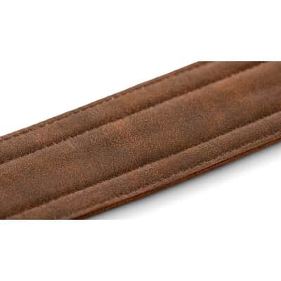 Taylor Wings Distressed Leather Guitar Strap Dark Brown image 7