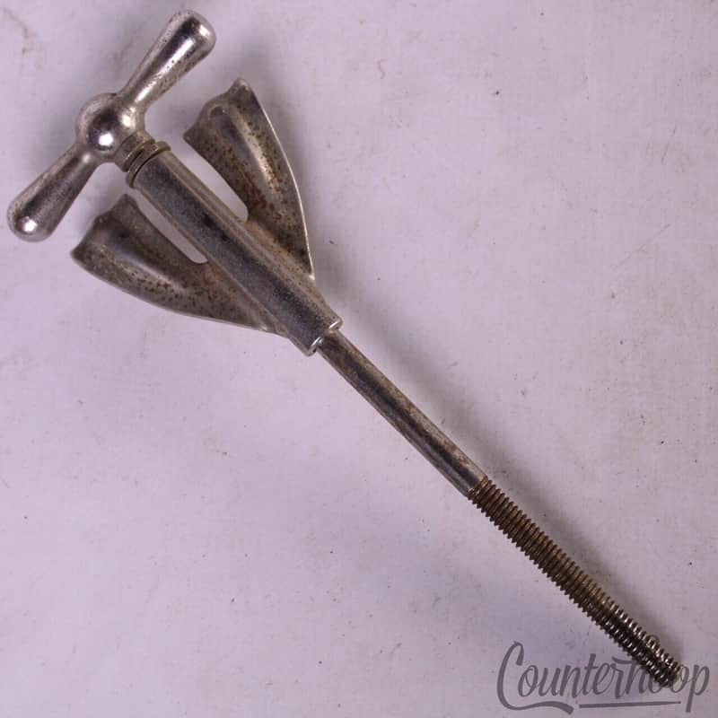 Ludwig Bass Drum Long Bow-Tie Tension T-Rods+Claws 5 1/4"Nickel 50s Club-Date US image 1