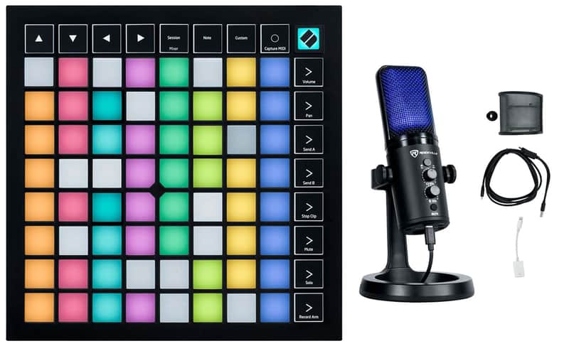 Novation Launchpad X Ableton Live MIDI USB RGB Pad Controller+Recording Mic image 1