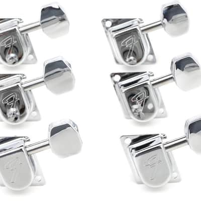 Fender 70s F-Style Stratocaster-Telecaster Tuning Machine Set - Chrome image 3