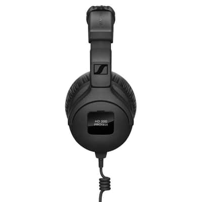 Mint Liquid Audio Senn heiser HD 300 PROtect Professional Closed-back Audio Headphones, Black Bundle w/Pig Hog PHX14-25 1/4" Headphone Extension Cable Polishing Cloth image 3