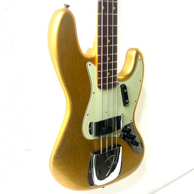 Fender Fender Custom Shop '63 Jazz Bass Journeyman - Aged Aztec Gold w/ Matched Headstock image 5