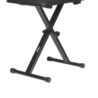 STAGG 3 Positions Height Adjustable Black Keyboard Bench W/x Folding Legs image 1
