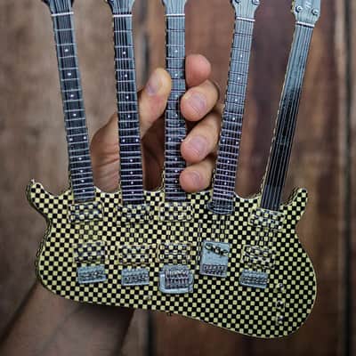 RICK NIELSEN Checkered Five-Neck Hamer Guitar Replica image 1