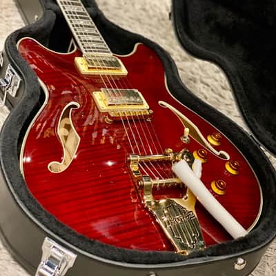 Ibanez EKM10T-WRD Eric Krasno Signature Series Semi-Hollow in Wine Red with Case image 1