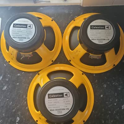 Celestion  G12/50 Black back 1976 England Yellow Frame image 5