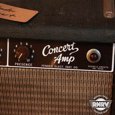 Fender Concert 6G12-A Brownface 40-Watt 4x10" Guitar Combo 1960 - 1963 - Brown image 3