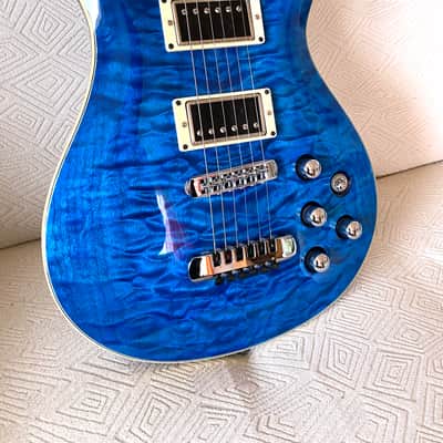 Thomas Ochs PRS-style Custom Made 2010s - Blue Transparent image 4