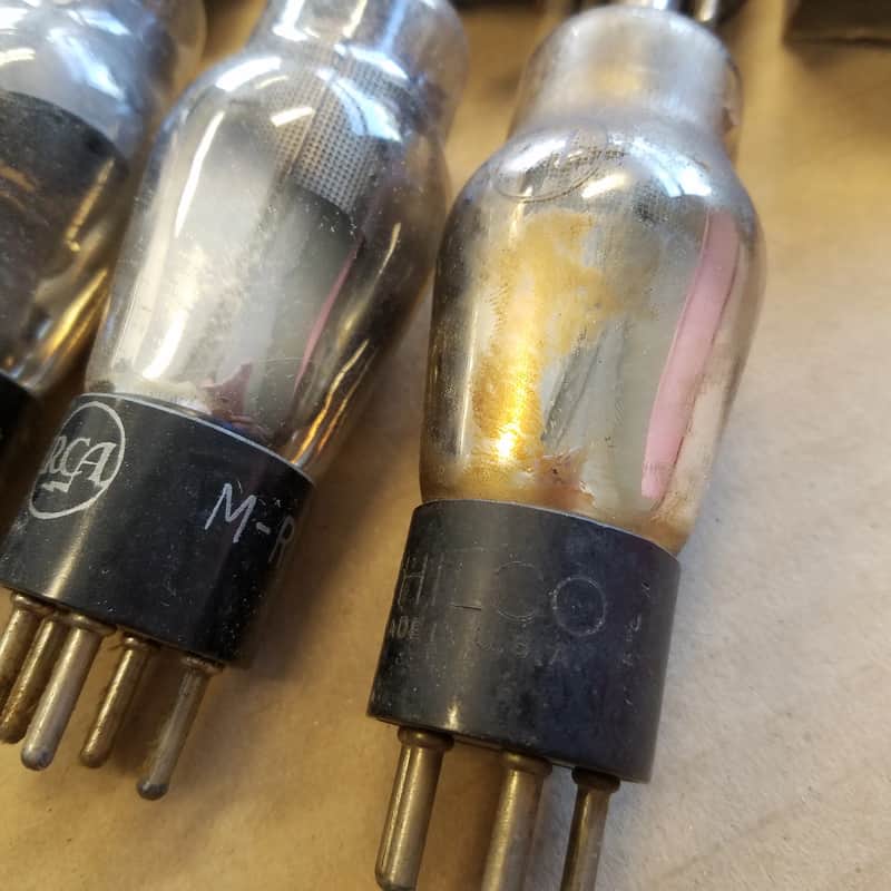 RCA etc. Quad (4) Type 39/44 Antique AT1000 TESTED Vacuum Tubes Pentode 1935-1949 image 1