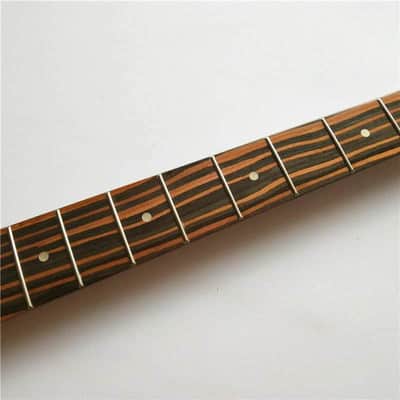 Zebra Wood 4 String Precision P Bass Style Neck, 20 Frets Fingerboard image 6