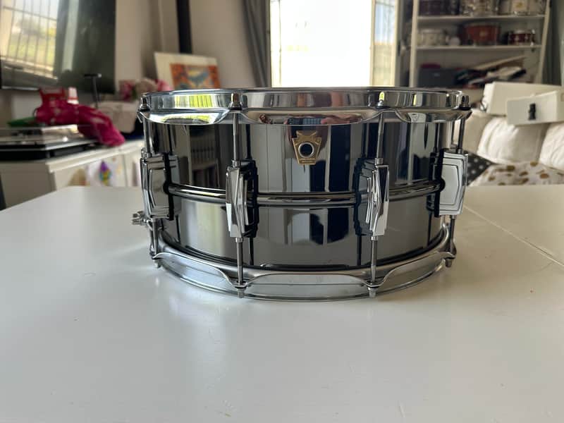 Ludwig LB417 Black Beauty 6.5x14" 10-Lug Brass Snare Drum - Black Nickel-Plated imagen 1