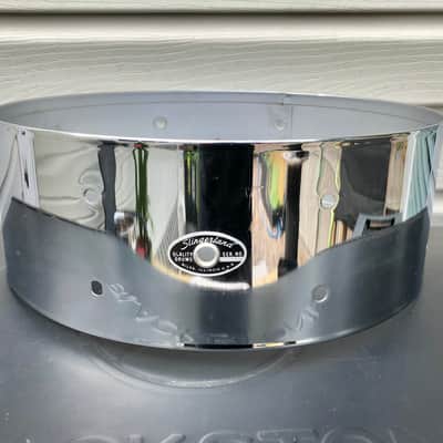 Vintage 70s Slingerland 14x5 Festival Model Snare Drum Shell, Niles, Illinois Badge image 2