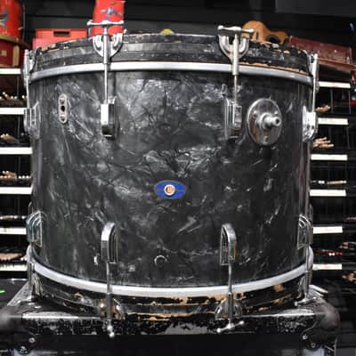 Vintage Slingerland Leedy 14" x 22" Bass Drum in Black Diamond Pearl image 2