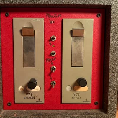 Siemens / Telefunken V72 Tube Microphone Preamps (4 Modules) 1950’s - Gray/Red Custom Rack System image 2
