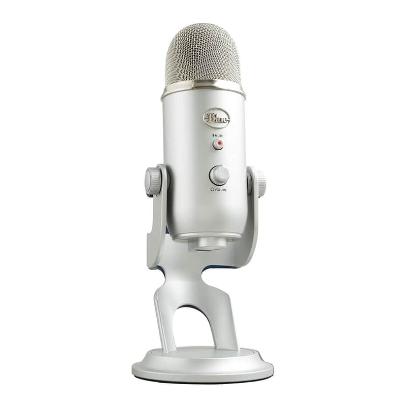 Blue Microphones Yeti Silver Premium Multi-Pattern USB Microphone With Blue Voice image 1