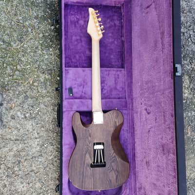 HI Guitar Custom Tele Semi-hollow Body Blue white sparkle image 8