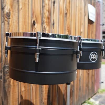 Meinl Percussion AV1BK Artist Series Amadito Valdes Steel 14" & 15" Timbales w/ Stand image 9