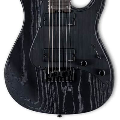 ESP LTD SN-1007HT Baritone 7 String Electric Guitar. Black Blast image 2