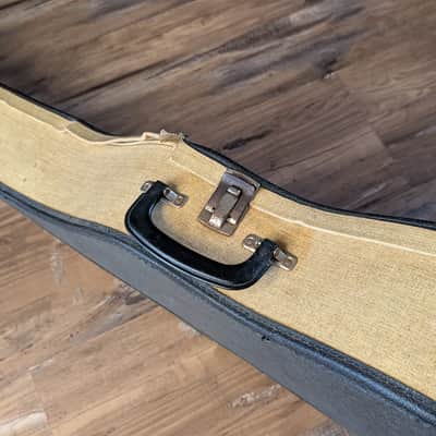 Silvertone Kay Harmony Chipboard Guitar Case Vintage 1960s Tan image 5