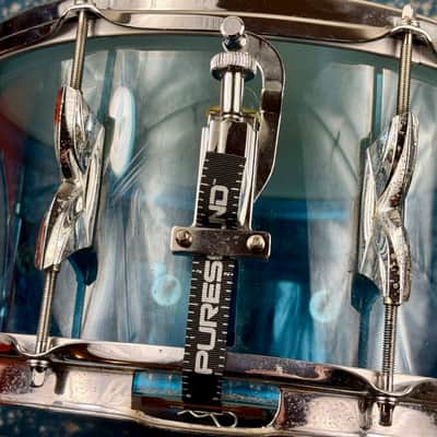 1080s CUSTOM BUILD Blue 14” x 6 ACRYLIC Snare Drum image 3