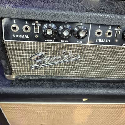 Fender Showman 2-Channel 85-Watt Guitar Amp Head 1967 - Black Panel image 2