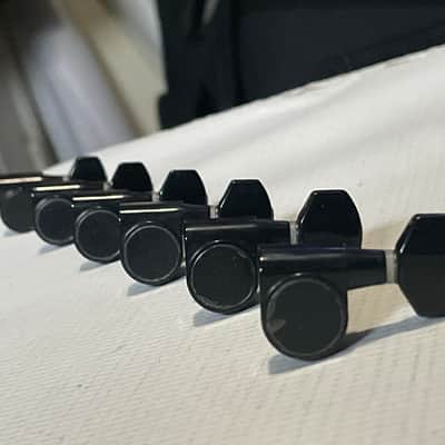 2000's Korean Era Ibanez S & RG Series Black Dual Pin Tuning Pegs Tuners 6 In LIne image 2