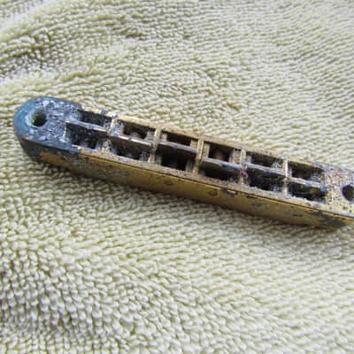 Schaller Style Gold Tune-O-Matic Bridge Unlabeled Gold Rusty Crusty Tune-O-Matic Style Bridge image 1