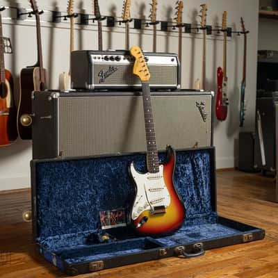 1967 Fender Stratocaster Left-Handed Sunburst with tag image 4