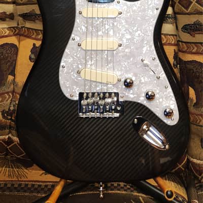 Graphite Stratocaster with David Gilmore  EMG DG-20 Loaded Pickguard image 1