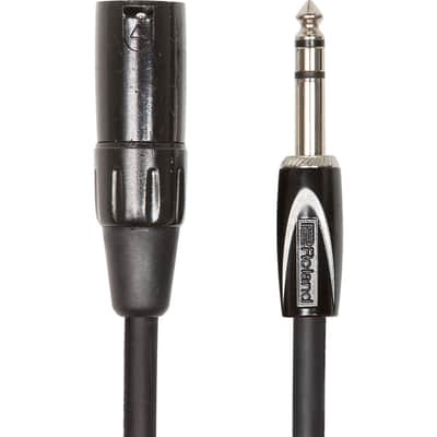 Roland Black Series 1/4" TRS to XLR Male Interconnect Cable - 15 ft image 1