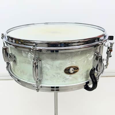 Vintage 1960s Slingerland Student Model Snare Drum in White Marine Pearl image 1