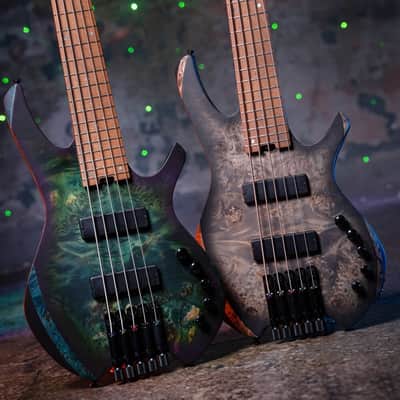 Cort Space 5 Headless 5-String Electric Bass Guitar-Star Dust Black *USA Small Business* image 2