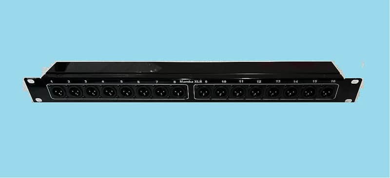 Mamba 16 Point XLR Male to 16 XLR Female 1RU XLR Patch Bay image 1