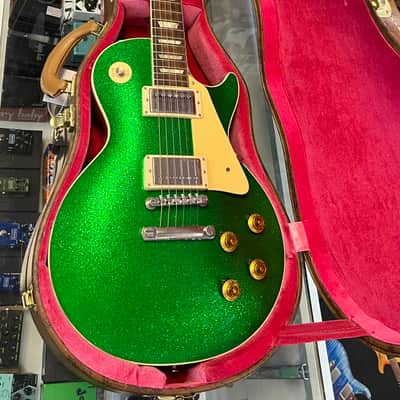 Gibson Custom Shop Wildwood Spec 1957 Les Paul Standard, Green Sparkle with Case image 2